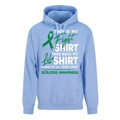 This Is My Fight Scoliosis Awareness Scoliotic Warrior Unisex Surf Hoodie