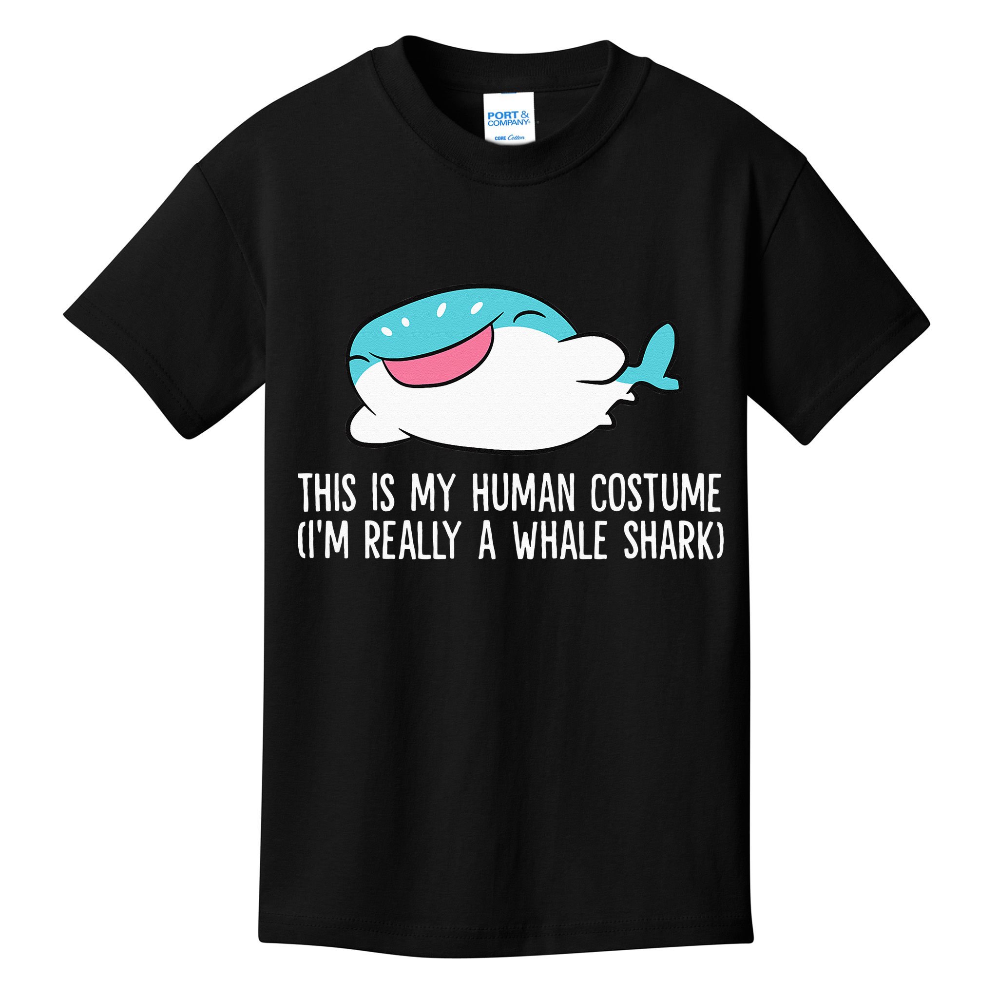 This Is My Human Costume I'm Really A Whale Shark Kids T-Shirt