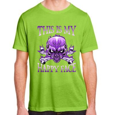 This Is My Happy Face Halloween Purple Skull Adult ChromaSoft Performance T-Shirt