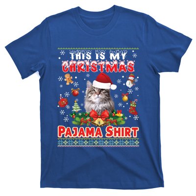 This Is My Christmas Pajama Gift Siberian Cat Ugly Sweater Gift T-Shirt