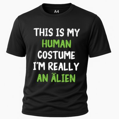 This Is My Human Costume Im Really An Alien Lazy Costume Performance Shirt