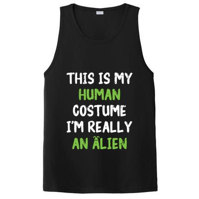 This Is My Human Costume Im Really An Alien Lazy Costume PosiCharge Competitor Tank