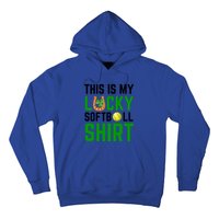 This Is My Lucky Softball Gift Sport Game St Patrick's Day Gift Hoodie