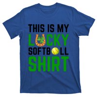 This Is My Lucky Softball Gift Sport Game St Patrick's Day Gift T-Shirt