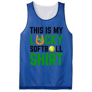 This Is My Lucky Softball Gift Sport Game St Patrick's Day Gift Mesh Reversible Basketball Jersey Tank