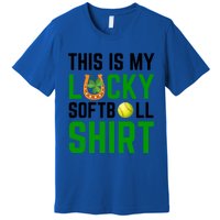 This Is My Lucky Softball Gift Sport Game St Patrick's Day Gift Premium T-Shirt