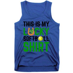 This Is My Lucky Softball Gift Sport Game St Patrick's Day Gift Tank Top