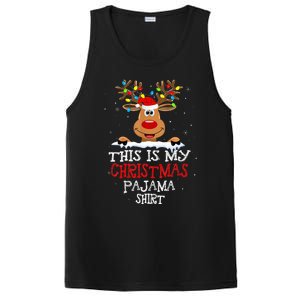 This Is My Christmas Pajama Funny Christmas Reindeer  PosiCharge Competitor Tank