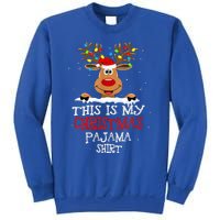 This Is My Christmas Pajama Funny Christmas Reindeer  Sweatshirt