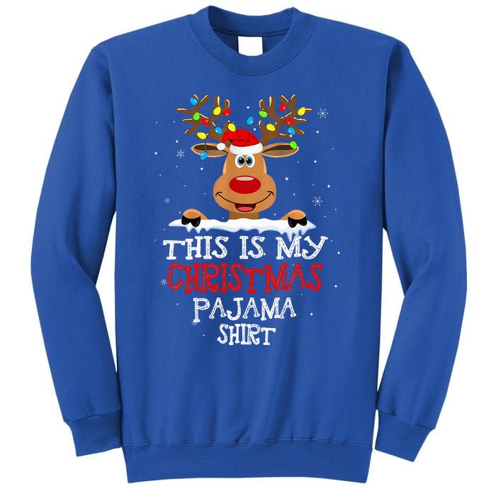 This Is My Christmas Pajama Funny Christmas Reindeer  Sweatshirt