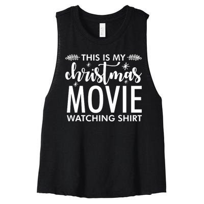 This Is My Christmas Movie Watching Women's Racerback Cropped Tank