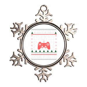 This Is My Ugly Gaming Sweater Funny Christmas Video Gamer Meaningful Gift Metallic Star Ornament