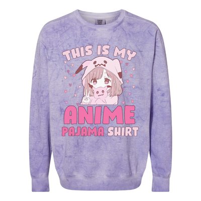 This Is My Anime Pajama Cute Kawaii Anime Teen Otaku Colorblast Crewneck Sweatshirt