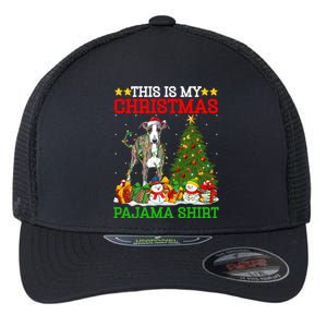 This Is My Christmas Tree Pajamas Greyhound Dog Christmas Great Gift Flexfit Unipanel Trucker Cap