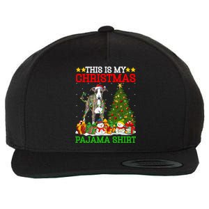 This Is My Christmas Tree Pajamas Greyhound Dog Christmas Great Gift Wool Snapback Cap