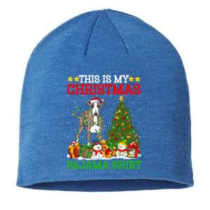 This Is My Christmas Tree Pajamas Greyhound Dog Christmas Great Gift Sustainable Beanie