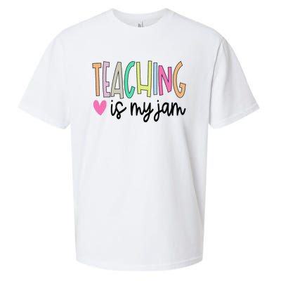 Teaching is My Jam for  Teacher Cute Teachers Outfit Sueded Cloud Jersey T-Shirt