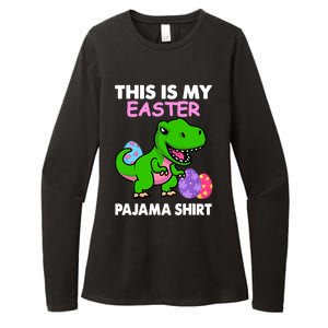 This Is My Easter Pajama Gift Trex Dinosaur Gift Egg Gift Womens CVC Long Sleeve Shirt