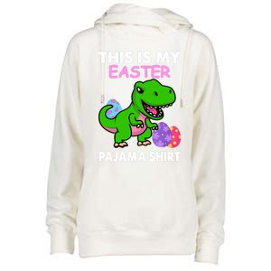 This Is My Easter Pajama Gift Trex Dinosaur Gift Egg Gift Womens Funnel Neck Pullover Hood