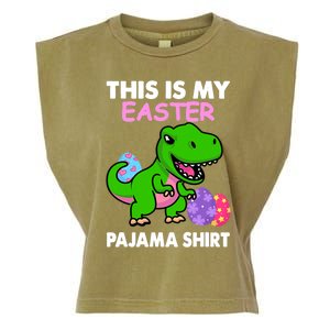 This Is My Easter Pajama Gift Trex Dinosaur Gift Egg Gift Garment-Dyed Women's Muscle Tee