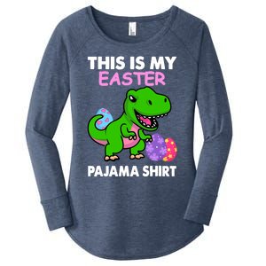 This Is My Easter Pajama Gift Trex Dinosaur Gift Egg Gift Women's Perfect Tri Tunic Long Sleeve Shirt