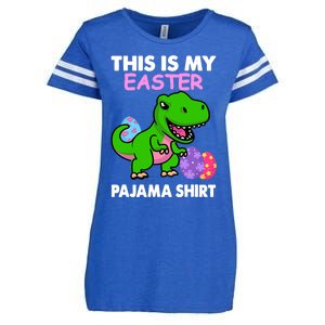 This Is My Easter Pajama Gift Trex Dinosaur Gift Egg Gift Enza Ladies Jersey Football T-Shirt