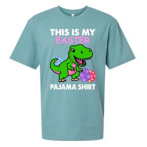 This Is My Easter Pajama Gift Trex Dinosaur Gift Egg Gift Sueded Cloud Jersey T-Shirt