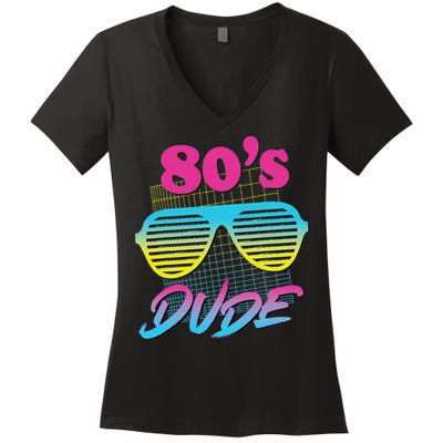 This Is My 80s Dude Costume Party Women's V-Neck T-Shirt