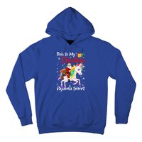 This Is My Christmas Pajama Great Gift Santa Claus Riding Unicorn Cute Gift Hoodie