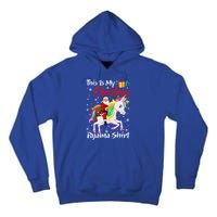 This Is My Christmas Pajama Great Gift Santa Claus Riding Unicorn Cute Gift Tall Hoodie