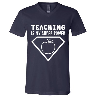 Teaching Is My Superpower V-Neck T-Shirt