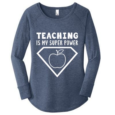 Teaching Is My Superpower Women's Perfect Tri Tunic Long Sleeve Shirt