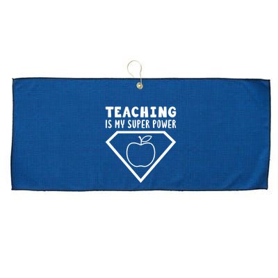 Teaching Is My Superpower Large Microfiber Waffle Golf Towel