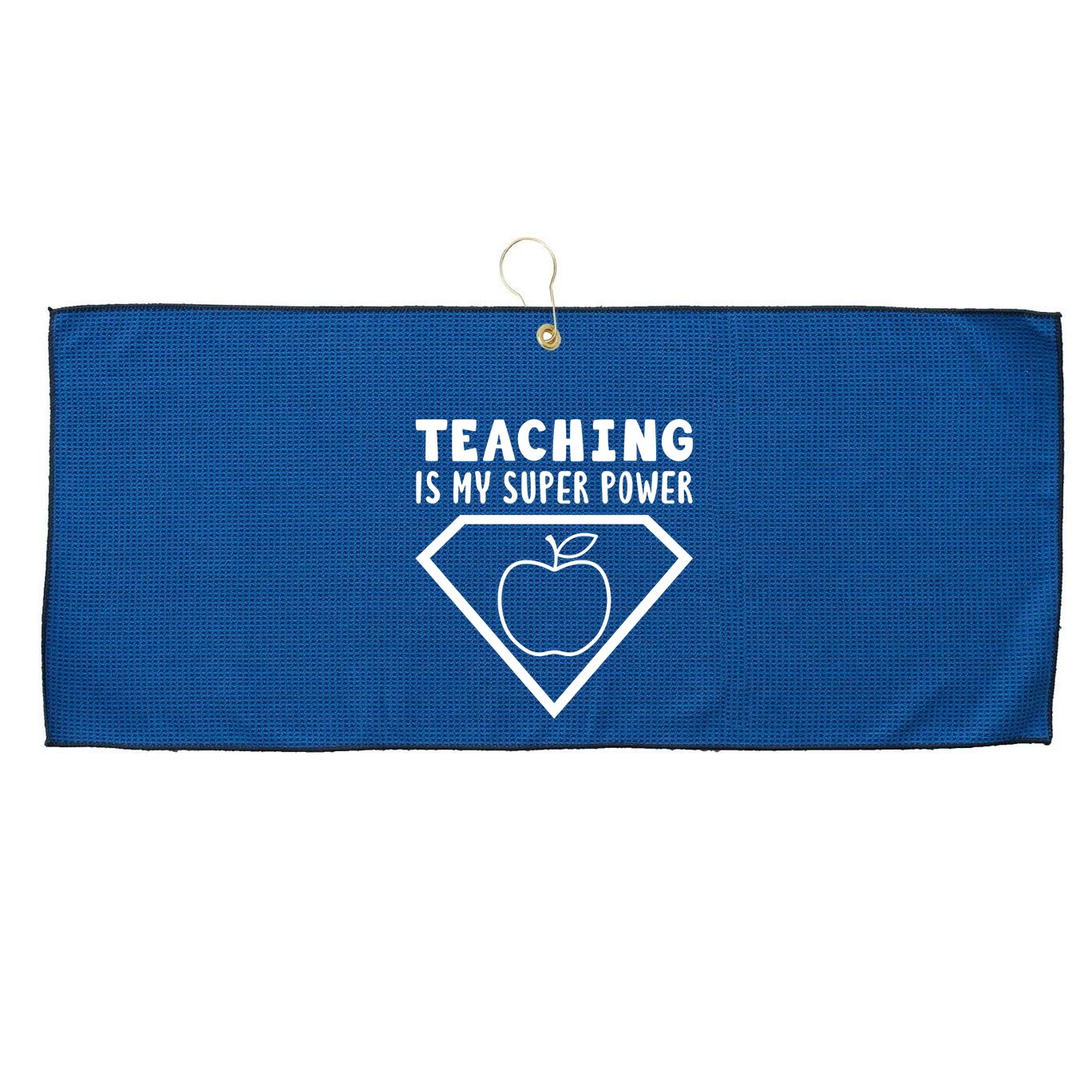 Teaching Is My Superpower Large Microfiber Waffle Golf Towel
