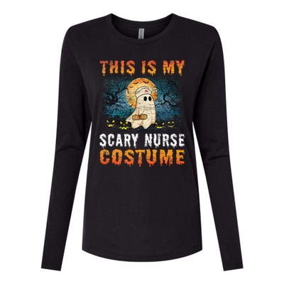 This Is My Scary Nurse Costume Fun Halloween Womens Cotton Relaxed Long Sleeve T-Shirt