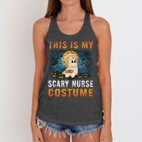 This Is My Scary Nurse Costume Fun Halloween Women's Knotted Racerback Tank