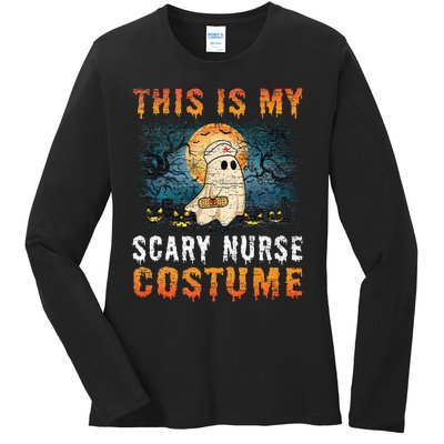 This Is My Scary Nurse Costume Fun Halloween Ladies Long Sleeve Shirt