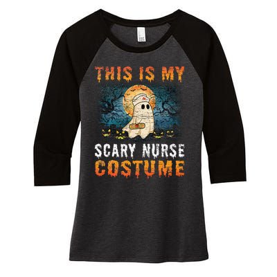 This Is My Scary Nurse Costume Fun Halloween Women's Tri-Blend 3/4-Sleeve Raglan Shirt