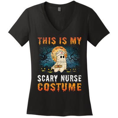 This Is My Scary Nurse Costume Fun Halloween Women's V-Neck T-Shirt