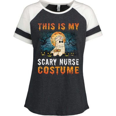 This Is My Scary Nurse Costume Fun Halloween Enza Ladies Jersey Colorblock Tee