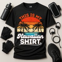 This Is My Hawaiian Retro Summer Vacation Party Hawaii Cooling Performance Crew T-Shirt