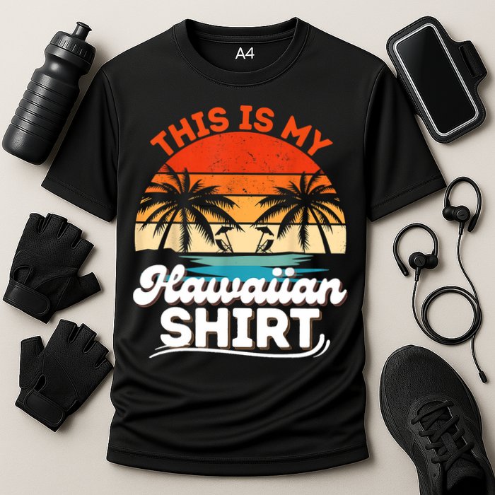This Is My Hawaiian Retro Summer Vacation Party Hawaii Cooling Performance Crew T-Shirt