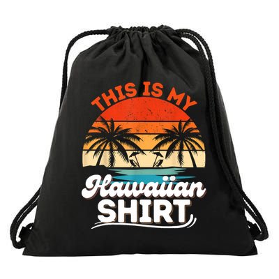 This Is My Hawaiian Retro Summer Vacation Party Hawaii Drawstring Bag