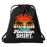 This Is My Hawaiian Retro Summer Vacation Party Hawaii Drawstring Bag