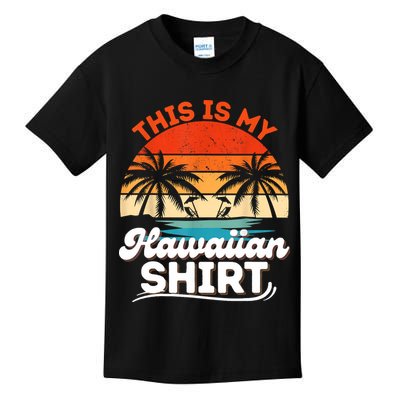 This Is My Hawaiian Retro Summer Vacation Party Hawaii Kids T-Shirt