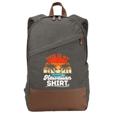This Is My Hawaiian Retro Summer Vacation Party Hawaii Cotton Canvas Backpack
