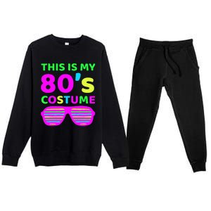 This Is My 80S Costume Outfit Eighties Retro Party Design Premium Crewneck Sweatsuit Set