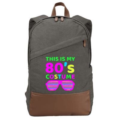 This Is My 80S Costume Outfit Eighties Retro Party Design Cotton Canvas Backpack