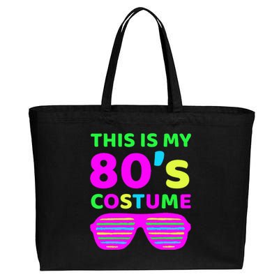 This Is My 80S Costume Outfit Eighties Retro Party Design Cotton Canvas Jumbo Tote