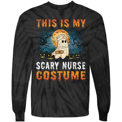 This Is My Scary Nurse Costume Fun Halloween Tie-Dye Long Sleeve Shirt